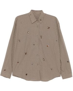 JNBY Floral Beaded Shirt - Brown