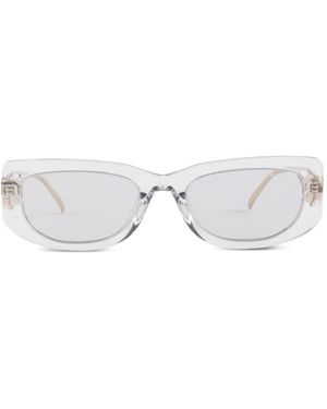 Prada Sonnenbrille Mit Triangel-Logo - Weiß