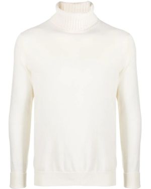 Ballantyne Roll-Neck Cashmere Jumper - White