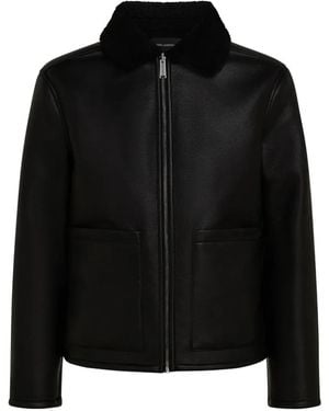 KARL LAGERFELD Faux-Shearling Reversible Jacket - Black