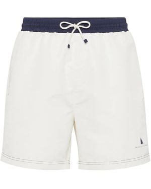 Brunello Cucinelli Costume Da Bagno Con Logo - Blu