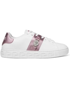 Versace Greca Embellished Sneakers - White