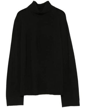 Alpha Studio Long-Sleeve High-Neck Sweater - Black