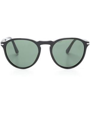Persol Occhiali Da Sole Tondi Con Effetto Tartarugato - Verde