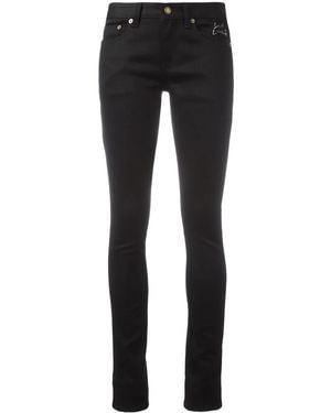 Saint Laurent Raw Low Waisted Skinny Jeans - Black
