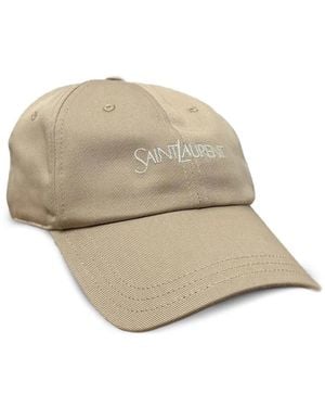 Saint Laurent Logo Cap - Natural