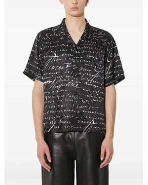 Stampd Script-Print Short-Sleeve Shirt - Black