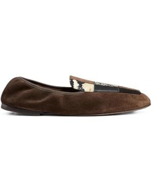KHAITE Zoe Patchwork Ballet Flats - White
