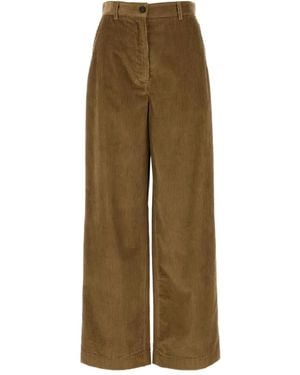 Miu Miu Pantaloni A Coste - Verde
