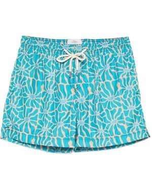 Peninsula Floral-Print Swim Shorts - Blue