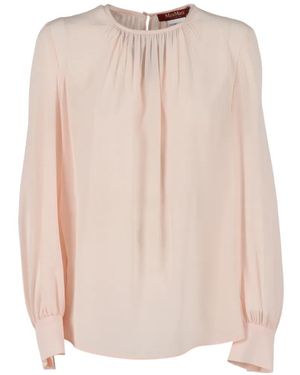 Max Mara Gathered Blouse - Natural
