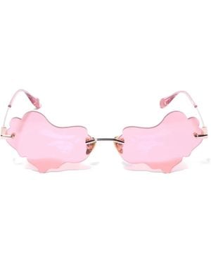 A Bathing Ape Cloud-Shaped Stainless-Steel Sunglasses - Pink