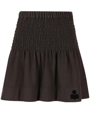 Isabel Marant Elastic-waist Flared Skirt - ブラック