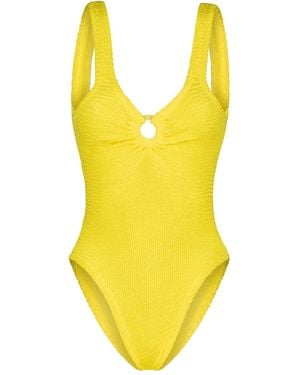 Paramidonna Bañador Romana Texturizado - Amarillo