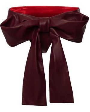Lika Bow-Detail Mini Shorts - Red
