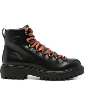 Prada Botas De Montaña - Negro