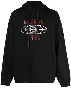 44 Label Group グラフィック パーカー - ブラック