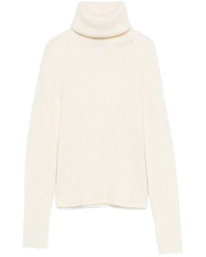 Moncler Roll-Neck Ribbed Jumper - White
