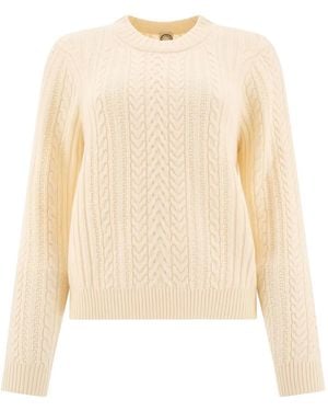 Ines De La Fressange Paris Cable-Knit Ribbed Sweater - Natural