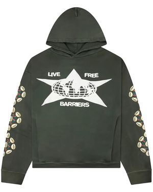 Barriers Graphic-Print Hoodie - Green