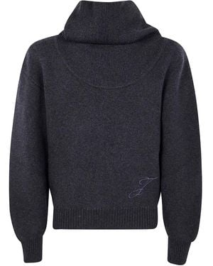 Jacquemus Pullover mit Logo-Stickerei - Blau