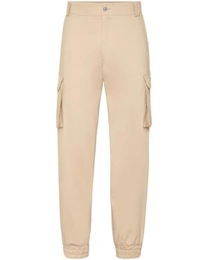 Philipp Plein Logo-Plaque Cargo Trousers - Natural