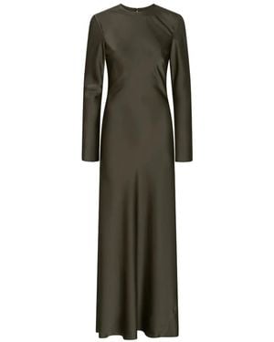 ROTATE BIRGER CHRISTENSEN Satin Maxi Dress Dark - Green