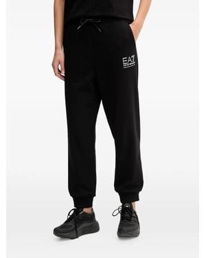 EA7 Drawstring Logo Track Pants - Black