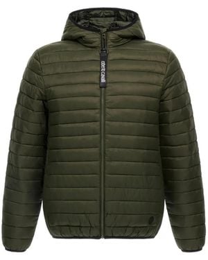 Roberto Cavalli Quilted Hooded Jacket - Green