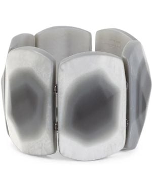 Giorgio Armani Geometric-Panel Bracelets - Grey