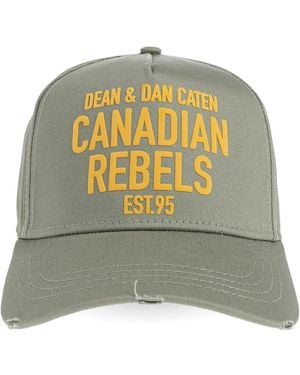 DSquared² Baseballkappe im Distressed-Look - Grün