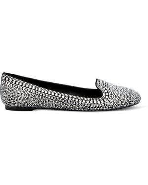 Kat Maconie Ballerines À Cristaux Ilke - White