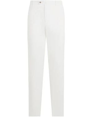 Philipp Plein Linen Joy Fit Trousers - White