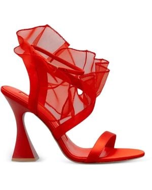 Kat Maconie Sandales Sabina À Volants - Red