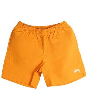 Stussy Elasticated Swim Shorts - Orange