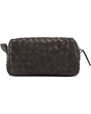 Officine Creative Armor 014 Woven Leather Pouch - Gray