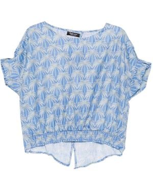 BLAKLACE All-Over Graphic Print Blouse - Blue