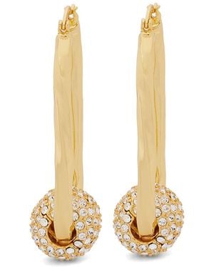 Kenneth Jay Lane Crystal Embellished Earrings - White