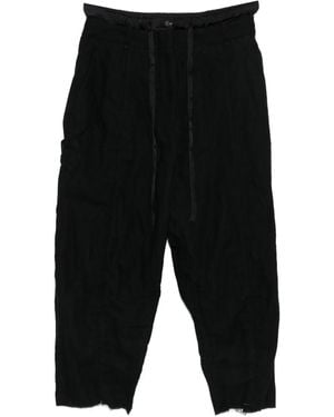 Masnada Pantalones capri con cordones - Negro