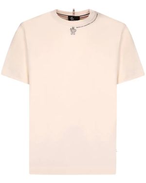 Moncler Logo-Print Cotton T-Shirt - Pink