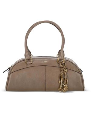 Chloé Bowling Charm-Detail Shoulder Bag - Brown