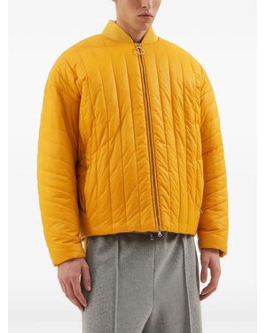 1989 STUDIO Quilted Zip Jacket - Yellow