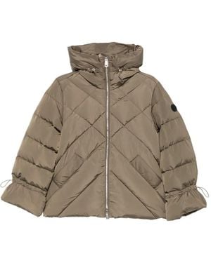 SERGIO MORETTI FIRENZE Quilted Drawstring-Cuff Puffer Jacket - Brown