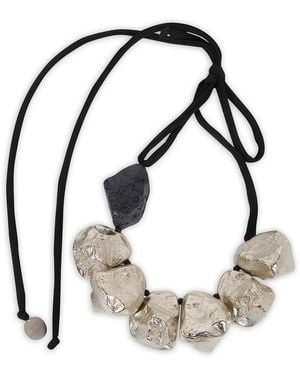 Maria Calderara Stone Necklace - Black