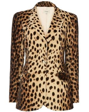 Temperley London Nemera Leopard-Print Single-Breasted Blazer - Metallic