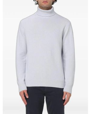 XC Roll-Neck Knitted Jumper - White