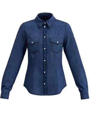Marella Denim Flap-pocket Shirt - ブルー