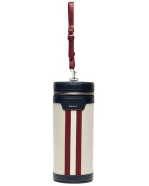 Bally Tennis Collection Canvas Ball Case - Wit