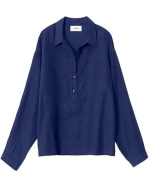 Xirena Booker Button-Cuff Blouse - Blue