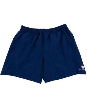 New Balance Logo Detail Running Shorts - Blue